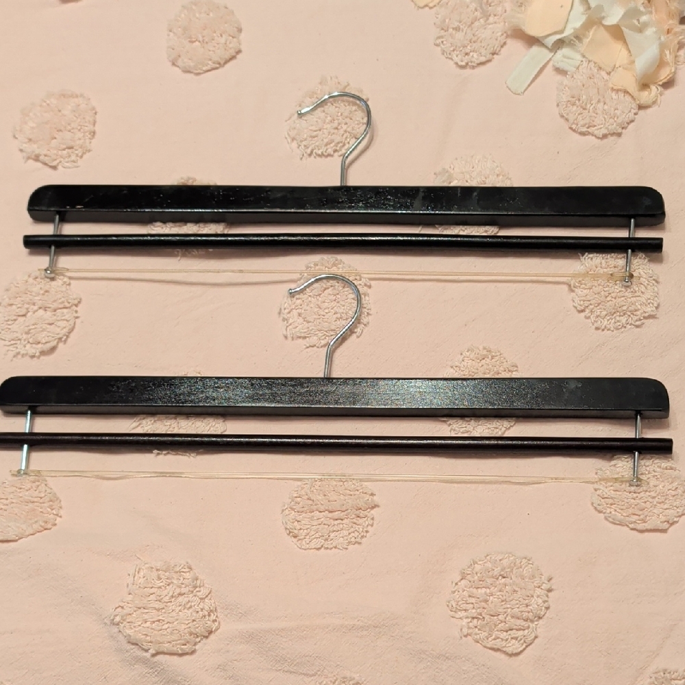 Black Wooden Pant Hangers